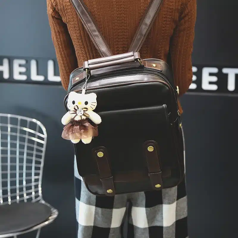 Women Backpack Female Brand Back Pack College Style Leather Backpack School Backpacks Vintage Student Schoolbag Retro Rucksack 26