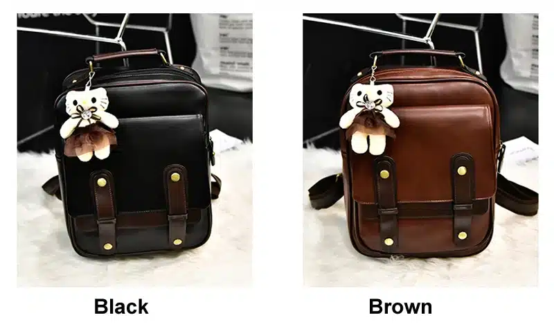 Women Backpack Female Brand Back Pack College Style Leather Backpack School Backpacks Vintage Student Schoolbag Retro Rucksack 29