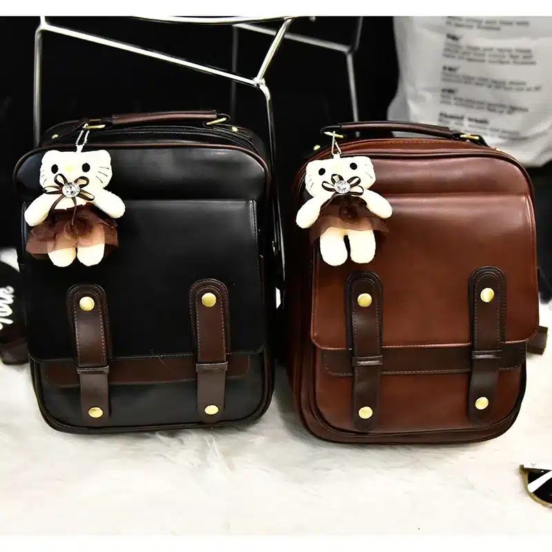 Women Backpack Female Brand Back Pack College Style Leather Backpack School Backpacks Vintage Student Schoolbag Retro Rucksack 31