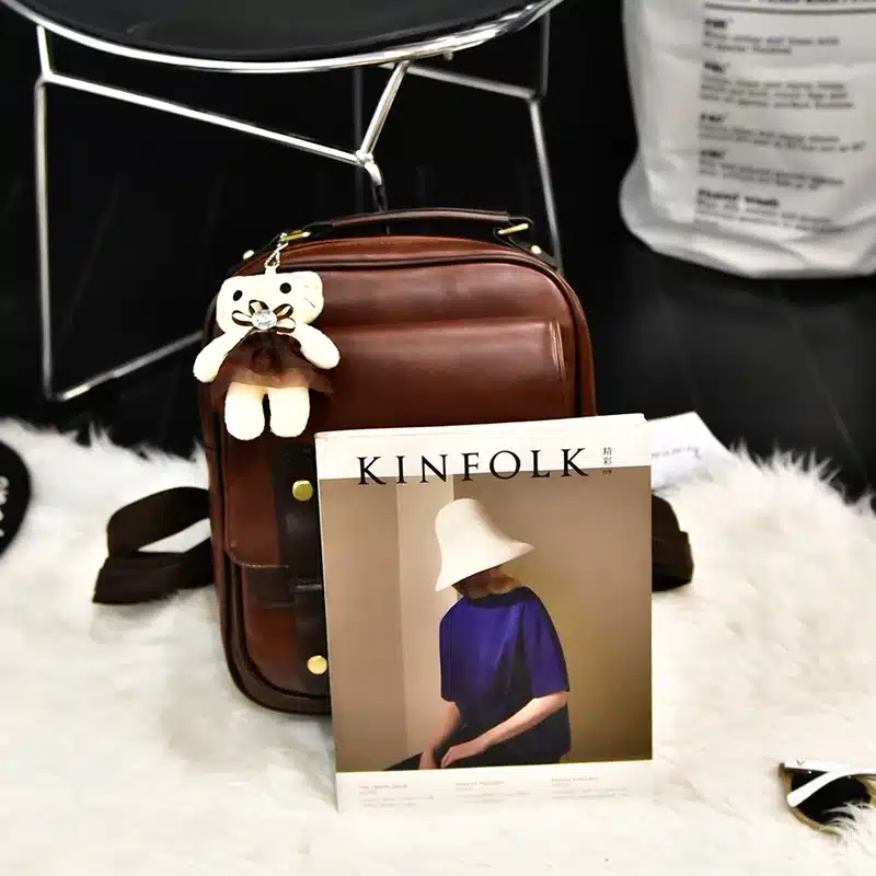 Women Backpack Female Brand Back Pack College Style Leather Backpack School Backpacks Vintage Student Schoolbag Retro Rucksack 32