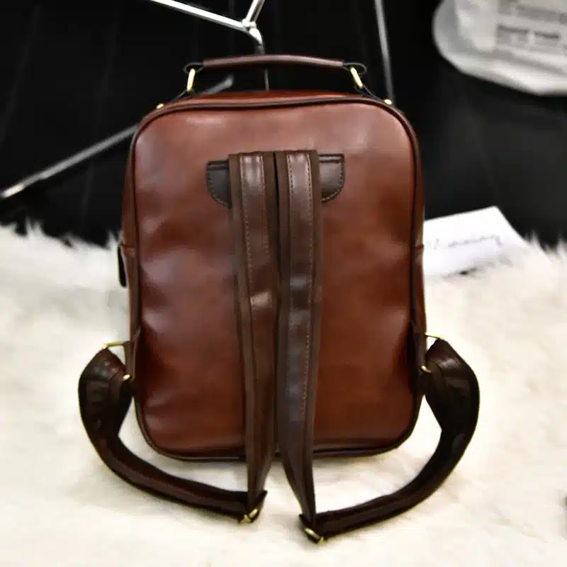 Women Backpack Female Brand Back Pack College Style Leather Backpack School Backpacks Vintage Student Schoolbag Retro Rucksack 33