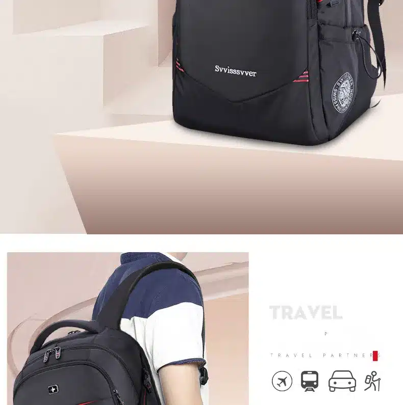 svvisssvver male men Multifunction USB charging fashion business casual tourist anti-theft waterproof 15.6 inch Laptop backpack 12