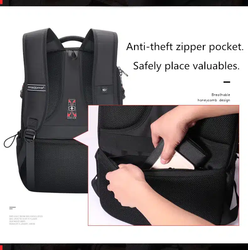 svvisssvver male men Multifunction USB charging fashion business casual tourist anti-theft waterproof 15.6 inch Laptop backpack 17