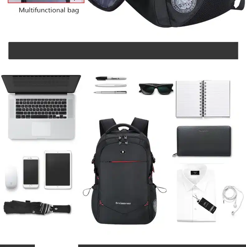 svvisssvver male men Multifunction USB charging fashion business casual tourist anti-theft waterproof 15.6 inch Laptop backpack 19
