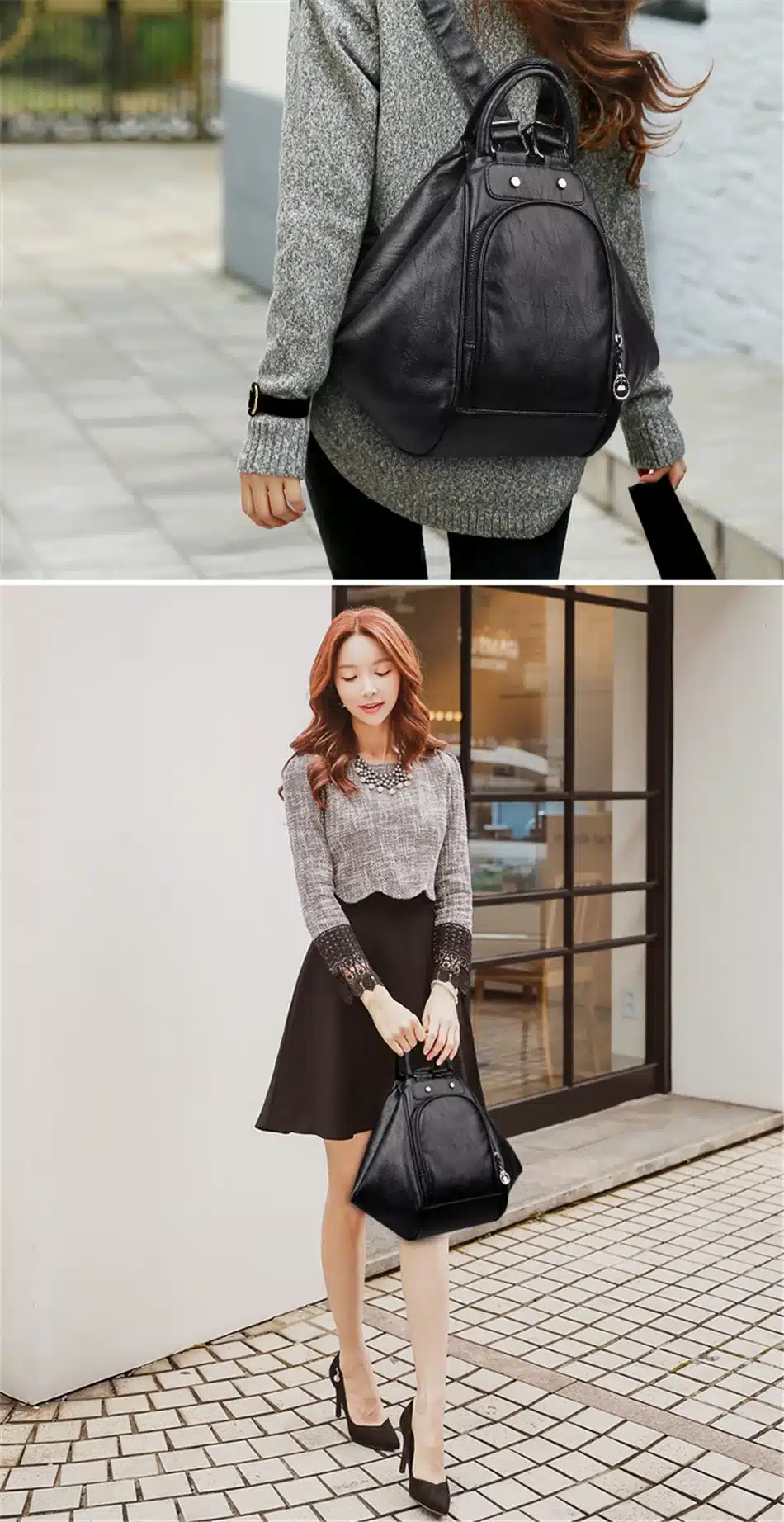 3-in-1 Backpack Multifunction Women Backpack Leather School Bag For Girls Mochila 2019 New Fashion Travel Back Pack Sac A Main 5