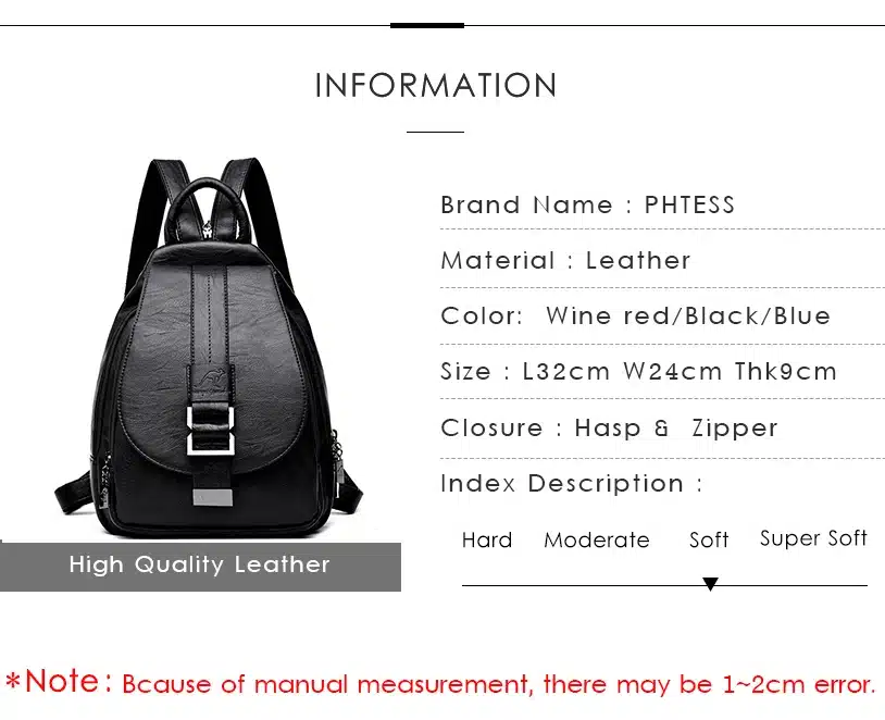 2018 Women Leather Backpacks Vintage Female Shoulder Bag Sac a Dos Travel Ladies Bagpack Mochilas School Bags For Girls Preppy 2
