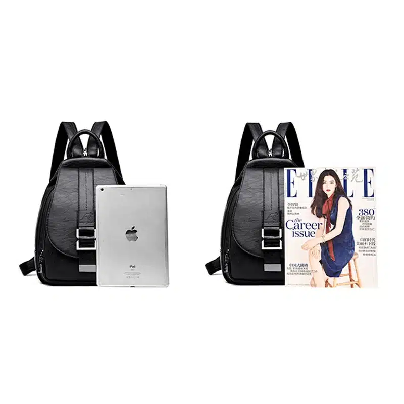 2018 Women Leather Backpacks Vintage Female Shoulder Bag Sac a Dos Travel Ladies Bagpack Mochilas School Bags For Girls Preppy 6