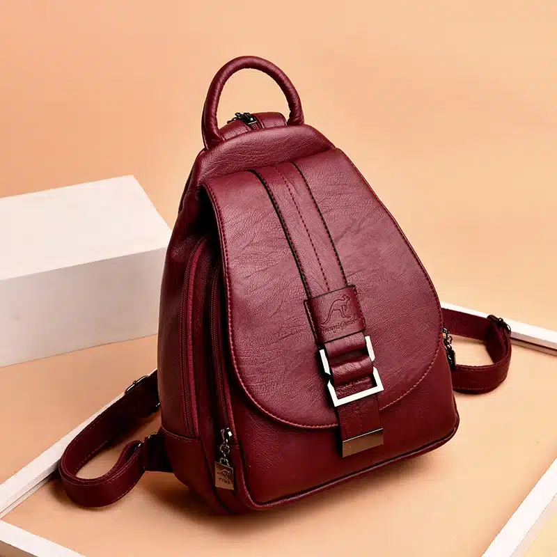 2018 Women Leather Backpacks Vintage Female Shoulder Bag Sac a Dos Travel Ladies Bagpack Mochilas School Bags For Girls Preppy 29