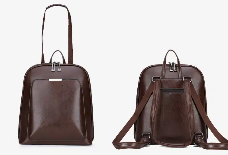 Vintage Backpack Female Brand Leather Women's backpack Large Capacity School Bag for Girl Leisure Shoulder Bag for Women mochila 17