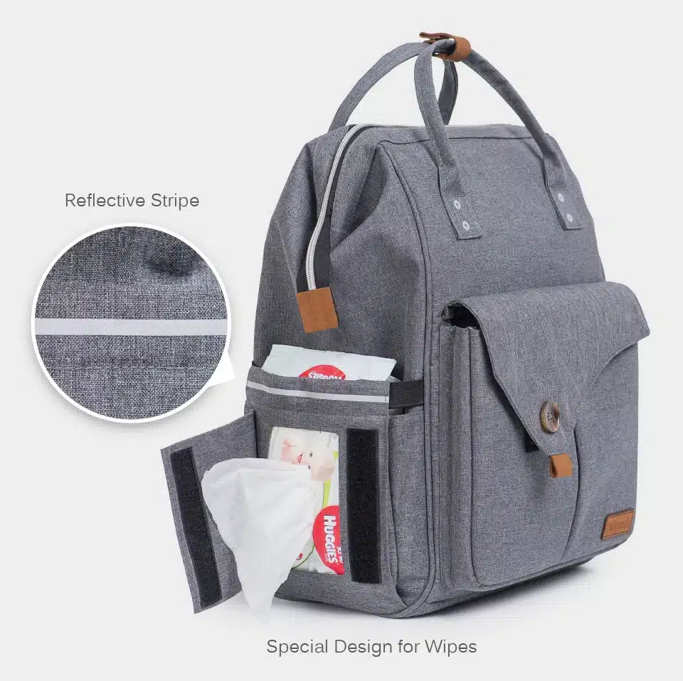 Alameda Fashion Mummy Maternity Bag Multi-function Diaper Bag Backpack Nappy Baby Bag with Stroller Straps for Baby Care 7