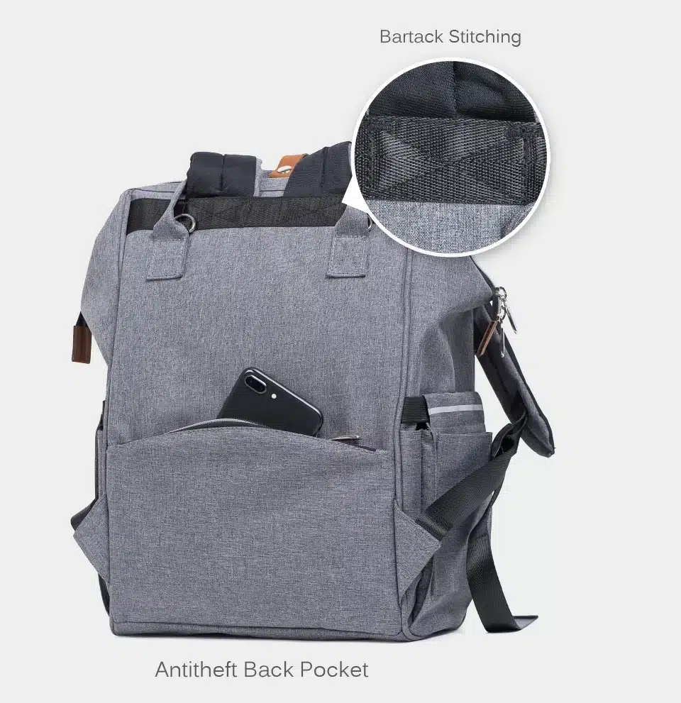 Alameda Fashion Mummy Maternity Bag Multi-function Diaper Bag Backpack Nappy Baby Bag with Stroller Straps for Baby Care 8