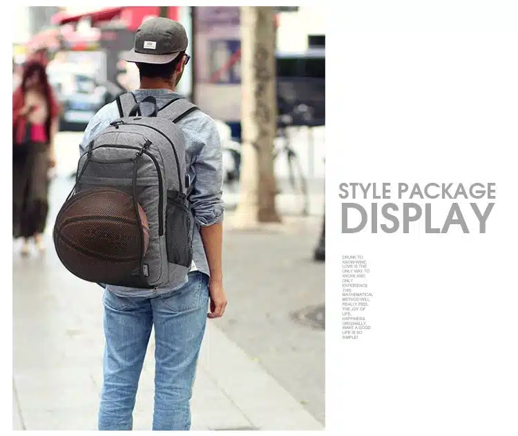 Hot Men's Sports Gym Bags Basketball Backpack School Bags For Teenager Boys Soccer Ball Pack Laptop Bag Football Net Fitness Bag 24