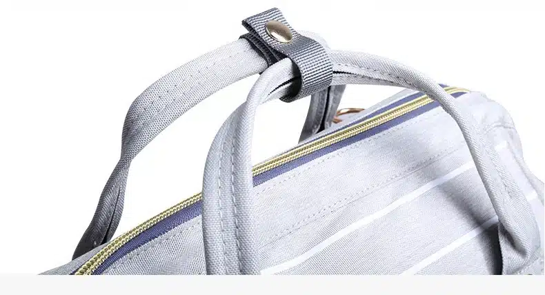 Lequeen Stripe Diaper Bag Backpack Designer Nursing Care Baby Bag Travel Nappy Bag Organizer Waterproof Maternity Patchwork Bag 16