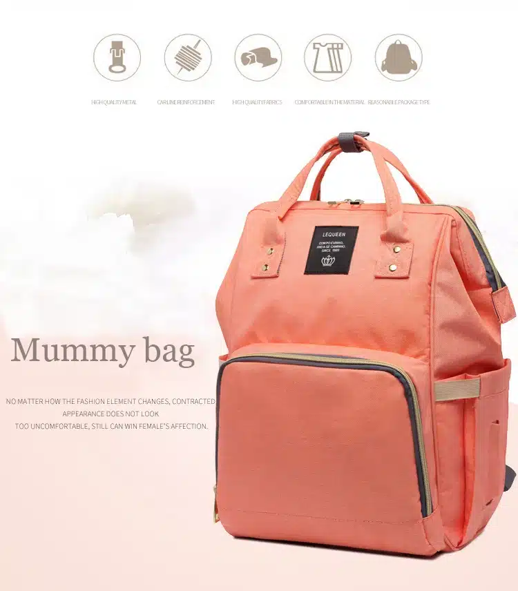 Mummy Maternity Nursing Diaper Bag Care Baby Stroller Carriage Waterproof Bag Care Organizer Backpack Travel Handbag 18