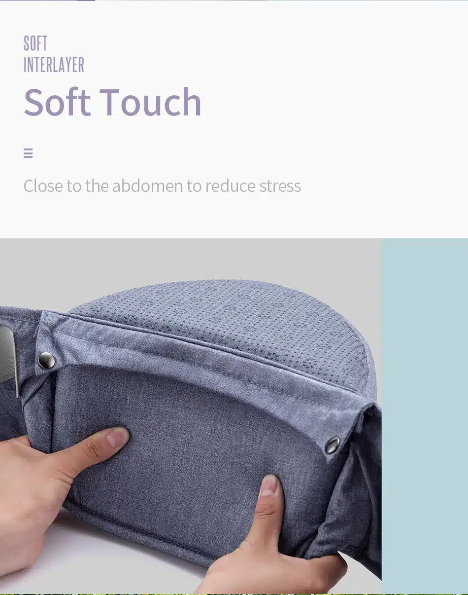 SUNVENO Ergonomic Baby Carrier Infant Baby Hipseat Carrier Front Facing Ergonomic Kangaroo Baby Wrap Sling for Baby Travel 0-36M 15