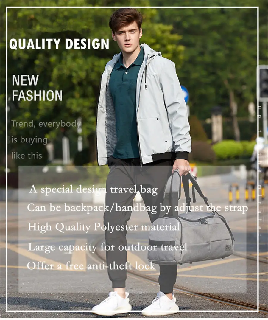 Multifunction Men Travel Bags Anti Theft Male Bag Portable Travel Duffel Bags for Man Large Capacity Shoulder Handbag Back Pack 10