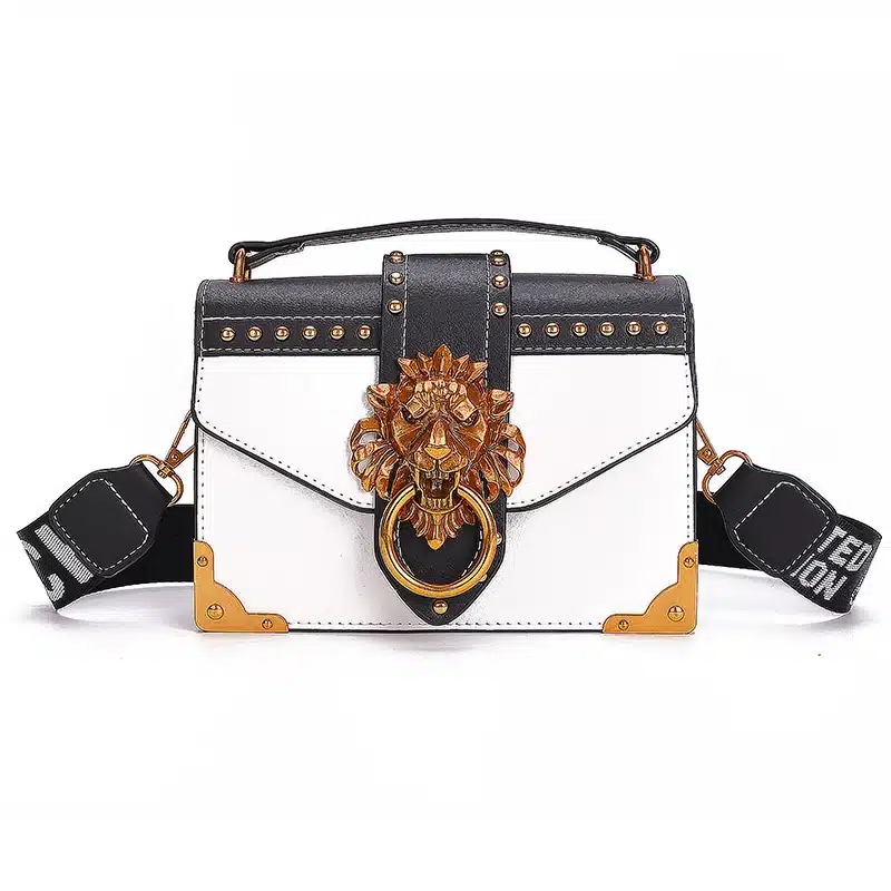 Fashion Metal Lion Head Mini Small Square Pack Shoulder Bag Crossbody Package Clutch Women Designer Wallet Handbags Bolsos Mujer 14