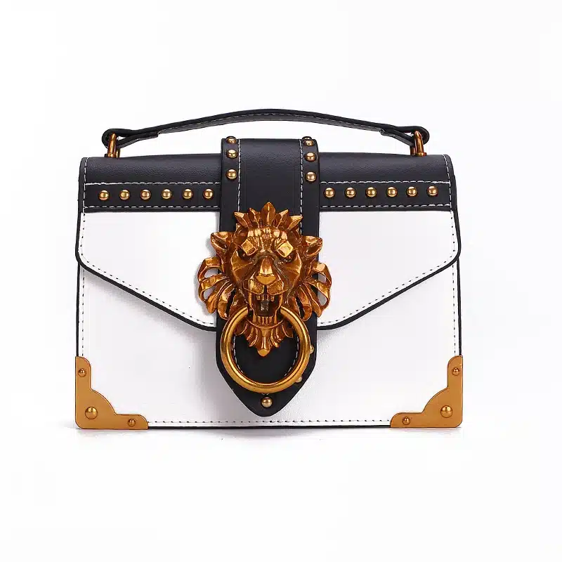 Fashion Metal Lion Head Mini Small Square Pack Shoulder Bag Crossbody Package Clutch Women Designer Wallet Handbags Bolsos Mujer 22
