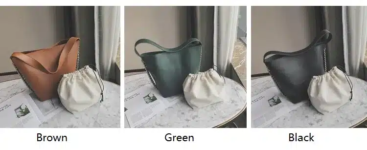 Brand design women shoulder bag Large capacity Chain bucket Handbags Quality PU leather Women's Totes Shopping Bag bolsa feminin 15