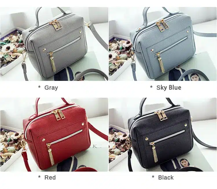 2018 New Tassel Fashion Pu Leather Solid Women Handbags Hotsale Ladies Shopping Bag Casual Shoulder Messenger Crossbody Bags 11