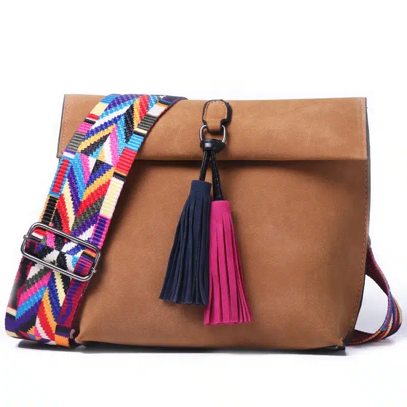 DAUNAVIA Brand Women Messenger Bag Crossbody Bag tassel Shoulder Bags Female Designer Handbags Women bags with colorful strap 13