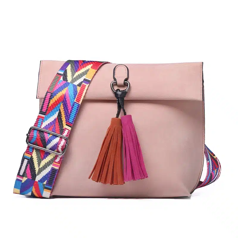 DAUNAVIA Brand Women Messenger Bag Crossbody Bag tassel Shoulder Bags Female Designer Handbags Women bags with colorful strap 14