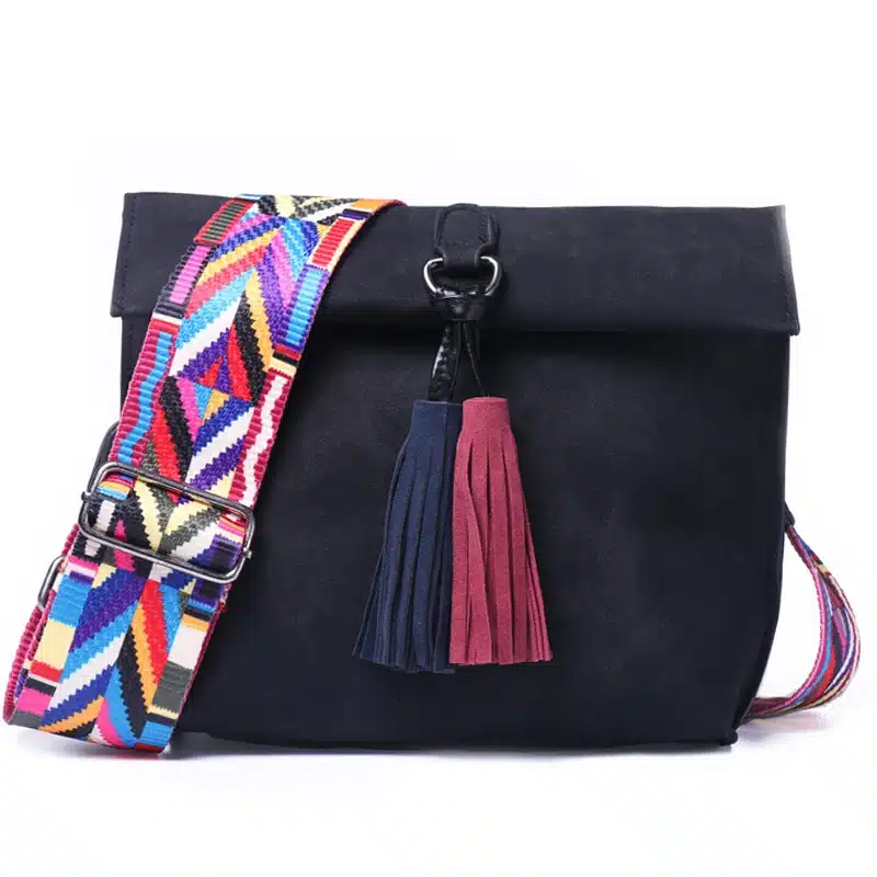 DAUNAVIA Brand Women Messenger Bag Crossbody Bag tassel Shoulder Bags Female Designer Handbags Women bags with colorful strap 16