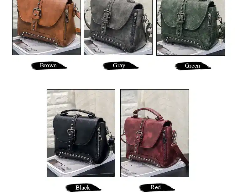 ZMQN Crossbody Bags For Women Messenger Bags 2018 Vintage Leather Bags Handbags Women Famous Brand Rivet Small Shoulder Sac A522 20