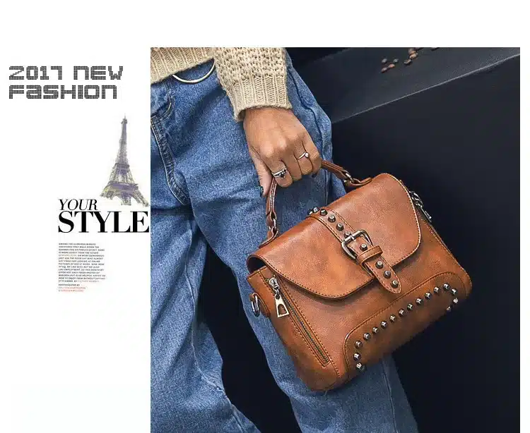 ZMQN Crossbody Bags For Women Messenger Bags 2018 Vintage Leather Bags Handbags Women Famous Brand Rivet Small Shoulder Sac A522 21