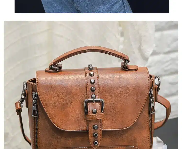 ZMQN Crossbody Bags For Women Messenger Bags 2018 Vintage Leather Bags Handbags Women Famous Brand Rivet Small Shoulder Sac A522 23