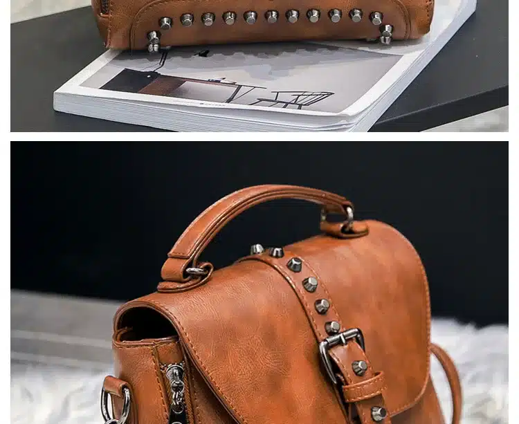 ZMQN Crossbody Bags For Women Messenger Bags 2018 Vintage Leather Bags Handbags Women Famous Brand Rivet Small Shoulder Sac A522 24