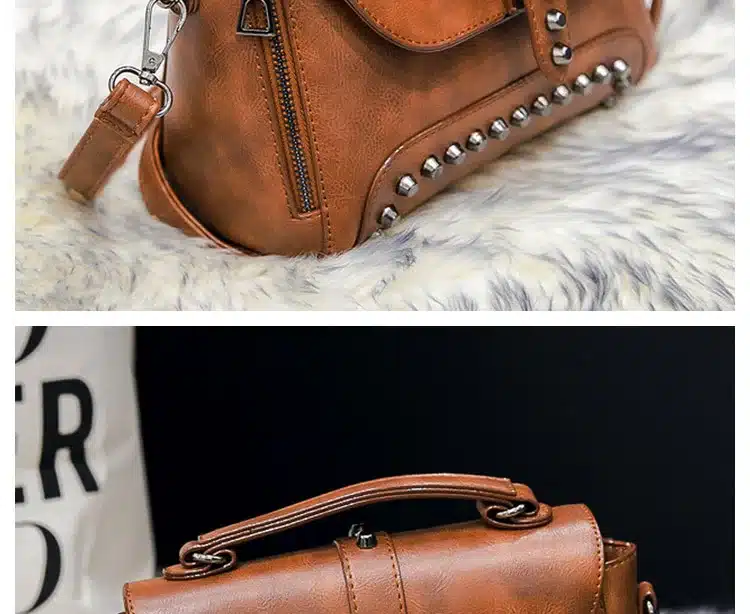 ZMQN Crossbody Bags For Women Messenger Bags 2018 Vintage Leather Bags Handbags Women Famous Brand Rivet Small Shoulder Sac A522 25