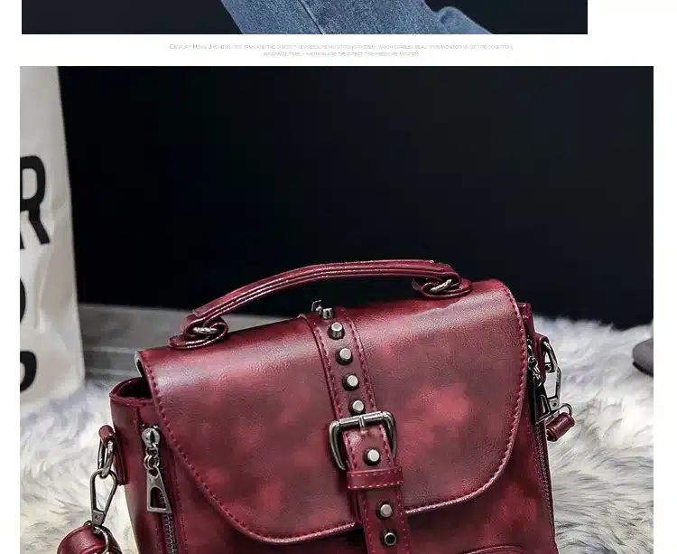 ZMQN Crossbody Bags For Women Messenger Bags 2018 Vintage Leather Bags Handbags Women Famous Brand Rivet Small Shoulder Sac A522 33