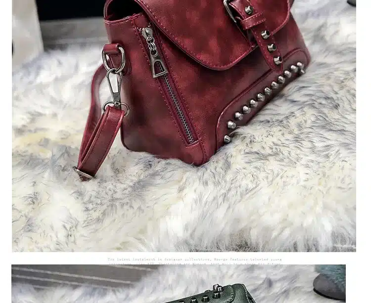 ZMQN Crossbody Bags For Women Messenger Bags 2018 Vintage Leather Bags Handbags Women Famous Brand Rivet Small Shoulder Sac A522 35