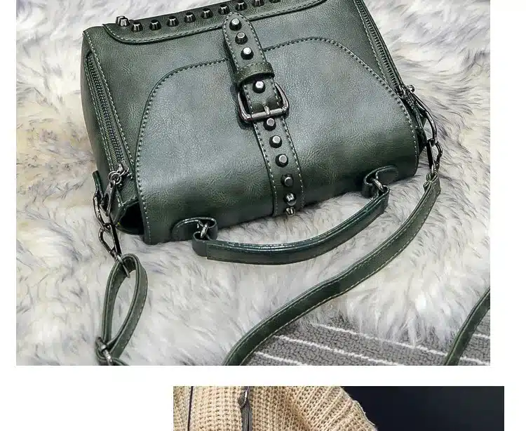 ZMQN Crossbody Bags For Women Messenger Bags 2018 Vintage Leather Bags Handbags Women Famous Brand Rivet Small Shoulder Sac A522 36