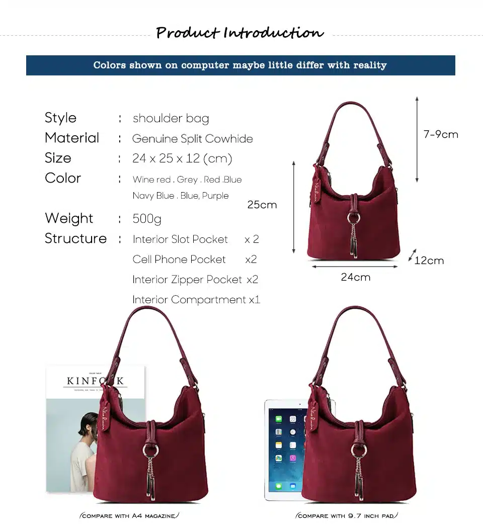2018 Fashion Women Split Leather Shoulder Bag Female Suede Casual Crossbody handbag Casual Lady Messenger Hobo Top-handle Bags 17
