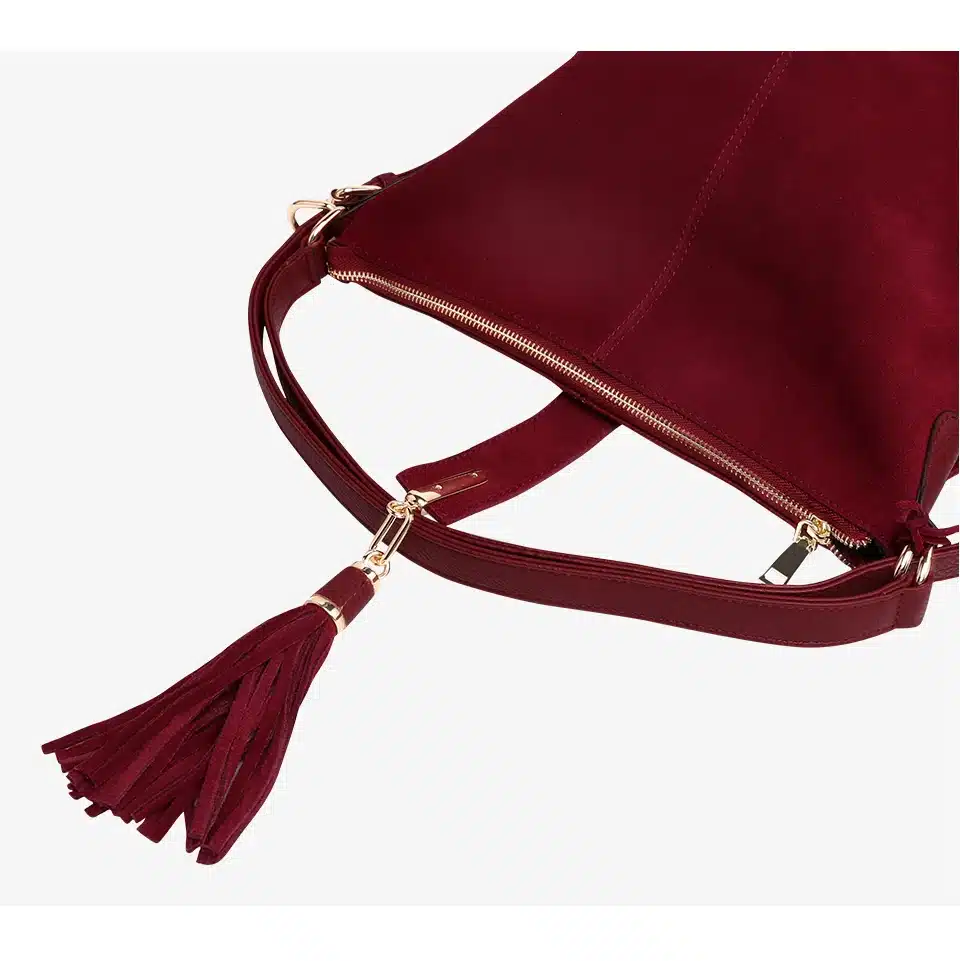 Nico Louise Women Real Split Suede Leather Shoulder Bag Female Leisure Nubuck Casual Handbag Hobo Messenger Top-handle bags 29