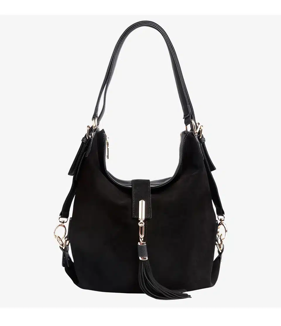 Nico Louise Women Real Split Suede Leather Shoulder Bag Female Leisure Nubuck Casual Handbag Hobo Messenger Top-handle bags 32