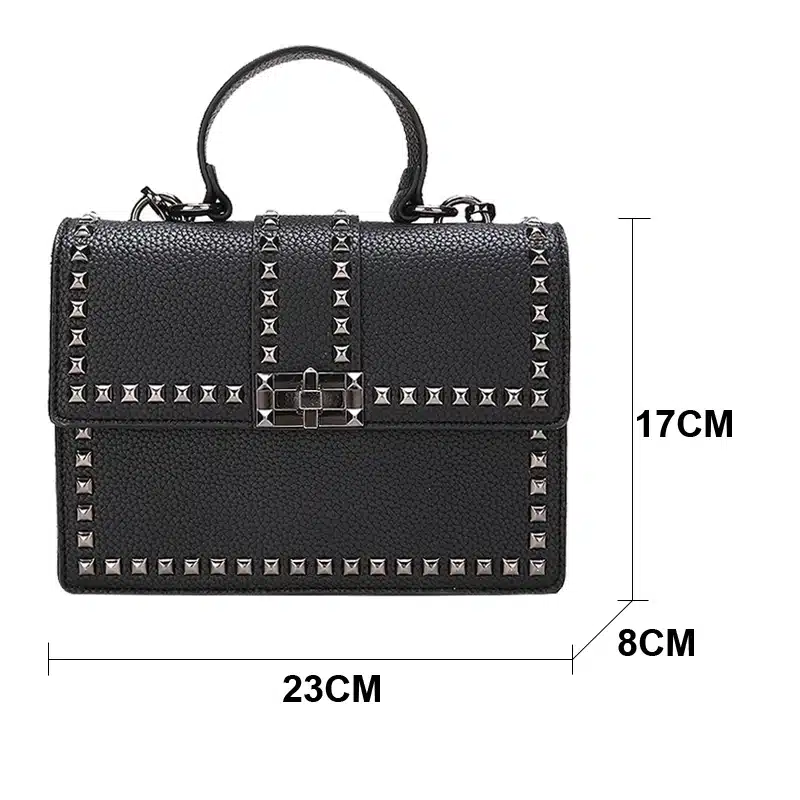 2018 Brand Women Bags Luxury Handbags Women Messenger Bags Cover Rivet Bag Girls Fashion Shoulder Bag Ladies PU Leather Handbags 18