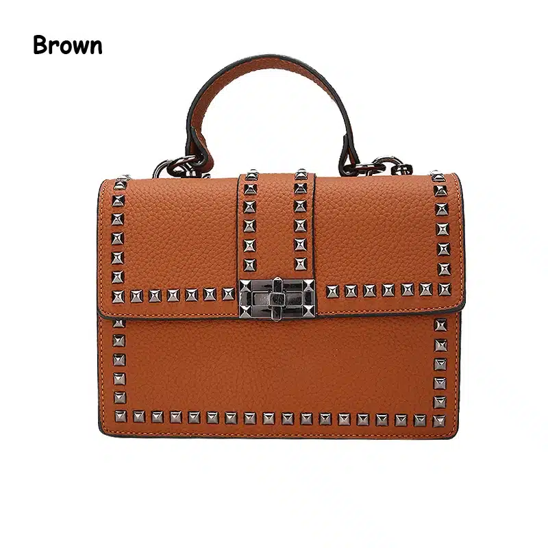 2018 Brand Women Bags Luxury Handbags Women Messenger Bags Cover Rivet Bag Girls Fashion Shoulder Bag Ladies PU Leather Handbags 20