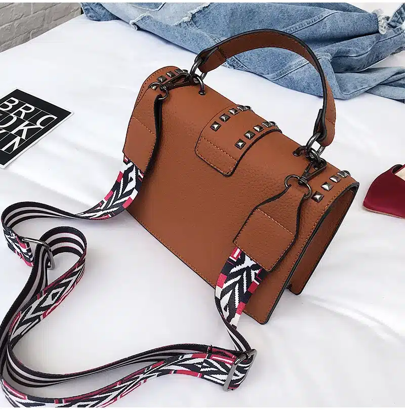 2018 Brand Women Bags Luxury Handbags Women Messenger Bags Cover Rivet Bag Girls Fashion Shoulder Bag Ladies PU Leather Handbags 26