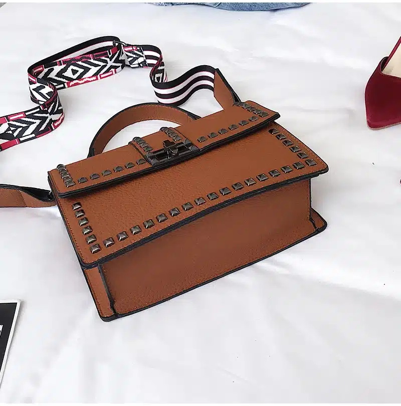 2018 Brand Women Bags Luxury Handbags Women Messenger Bags Cover Rivet Bag Girls Fashion Shoulder Bag Ladies PU Leather Handbags 28