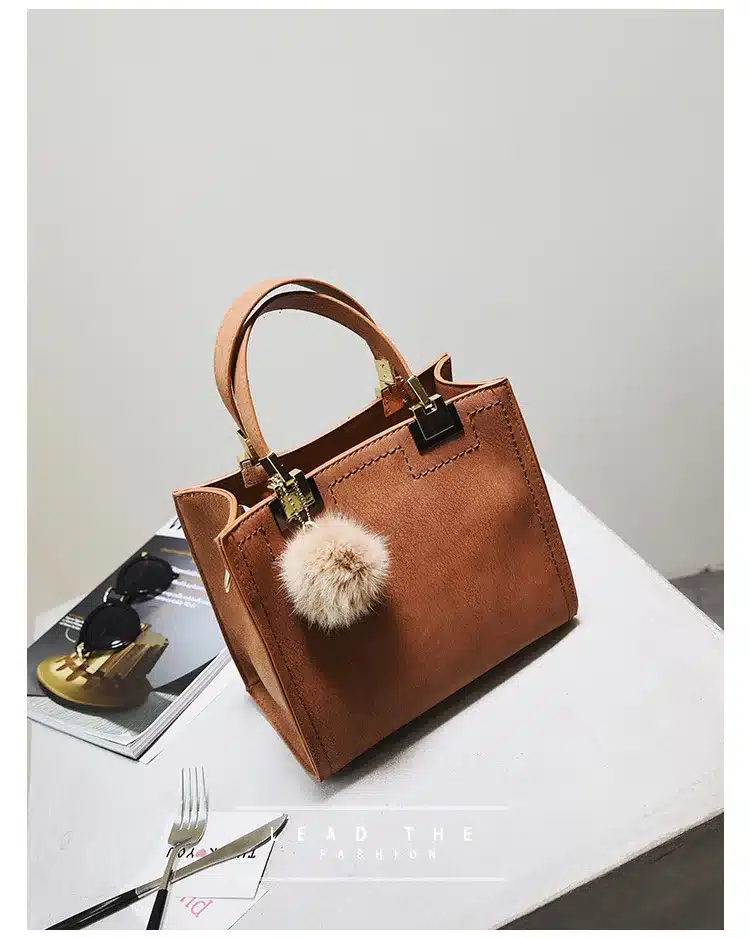 NEW HOT SALE handbag women casual tote bag female large shoulder messenger bags high quality Suede Leather handbag with fur ball 20