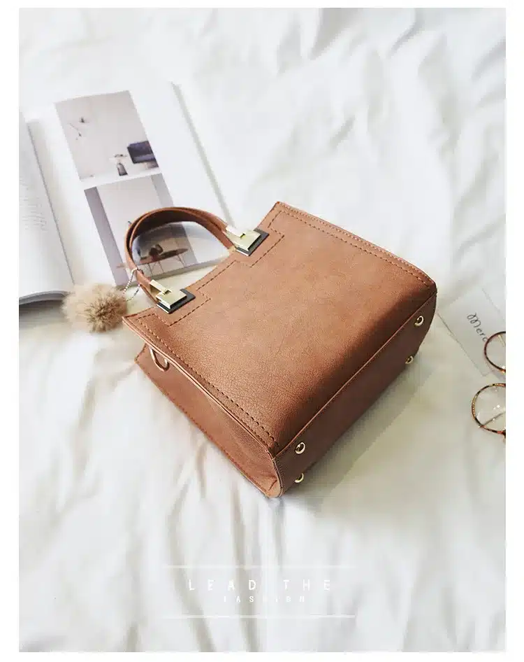 NEW HOT SALE handbag women casual tote bag female large shoulder messenger bags high quality Suede Leather handbag with fur ball 23