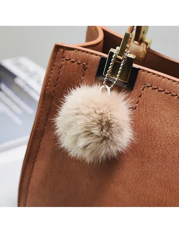 NEW HOT SALE handbag women casual tote bag female large shoulder messenger bags high quality Suede Leather handbag with fur ball 24