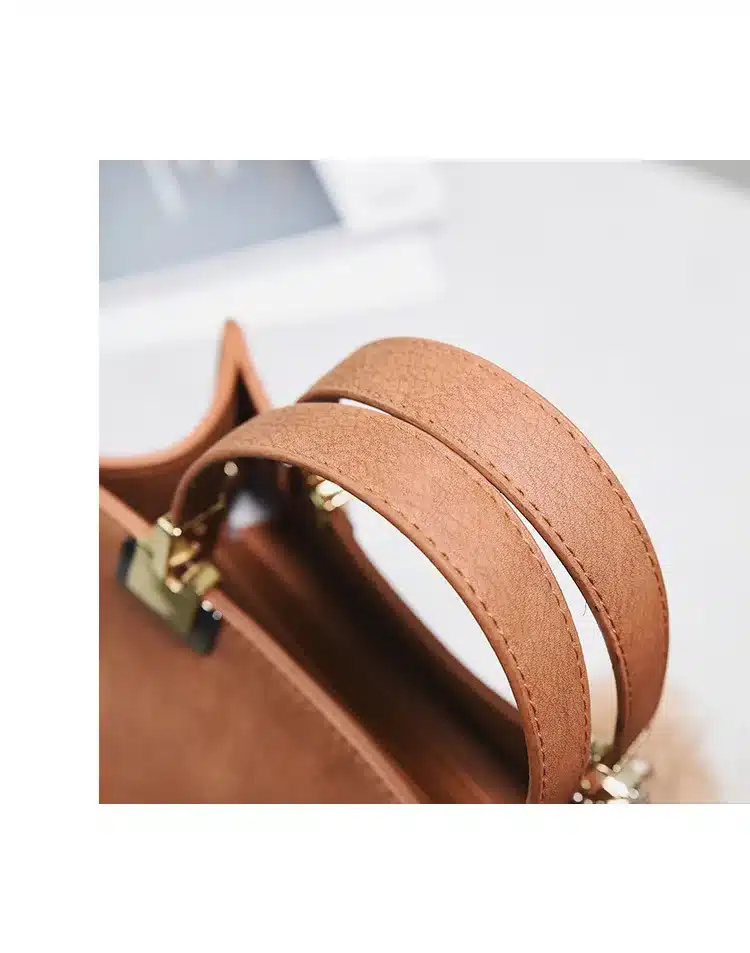 NEW HOT SALE handbag women casual tote bag female large shoulder messenger bags high quality Suede Leather handbag with fur ball 27