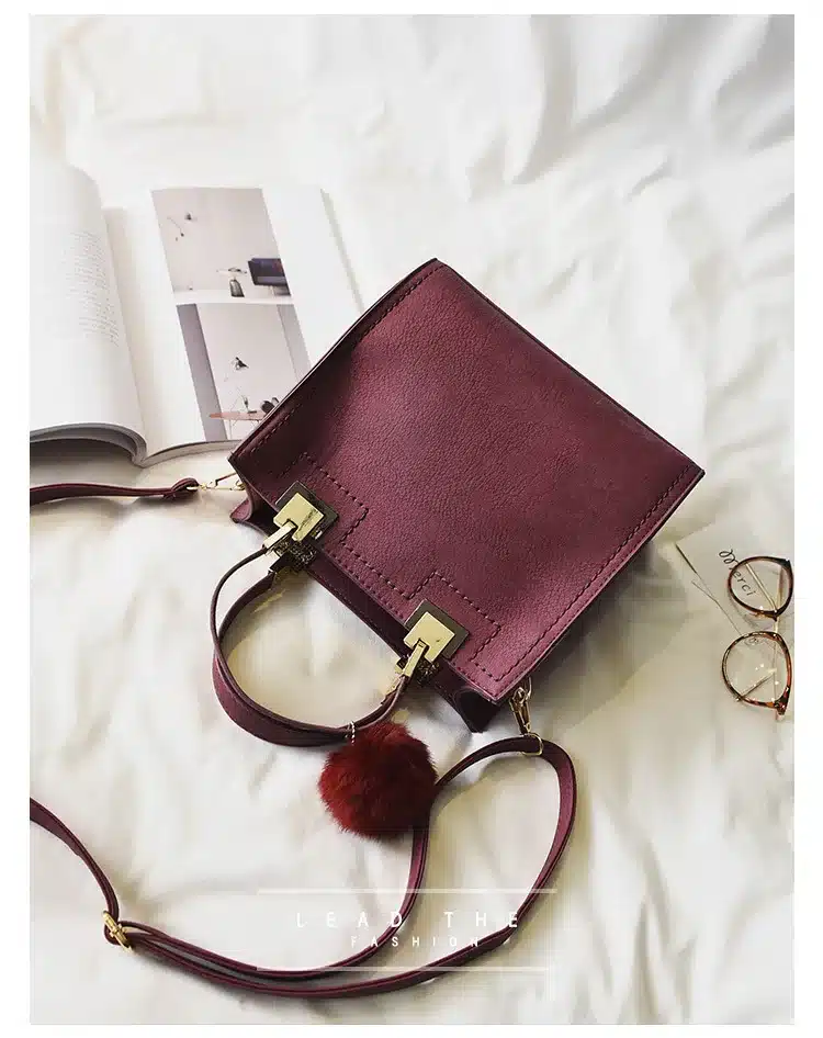 NEW HOT SALE handbag women casual tote bag female large shoulder messenger bags high quality Suede Leather handbag with fur ball 31