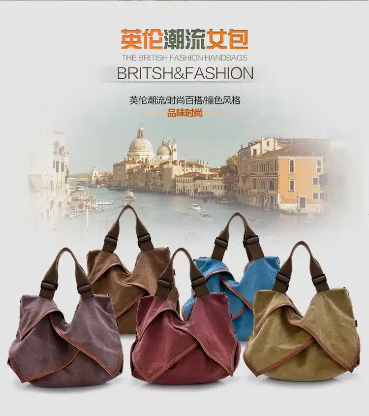 High Quality Big Women Canvas Handbag Shoulder Bags Stylish Casual Women Bag for Travel Lady Crossbody Bag Messenger Bags 7