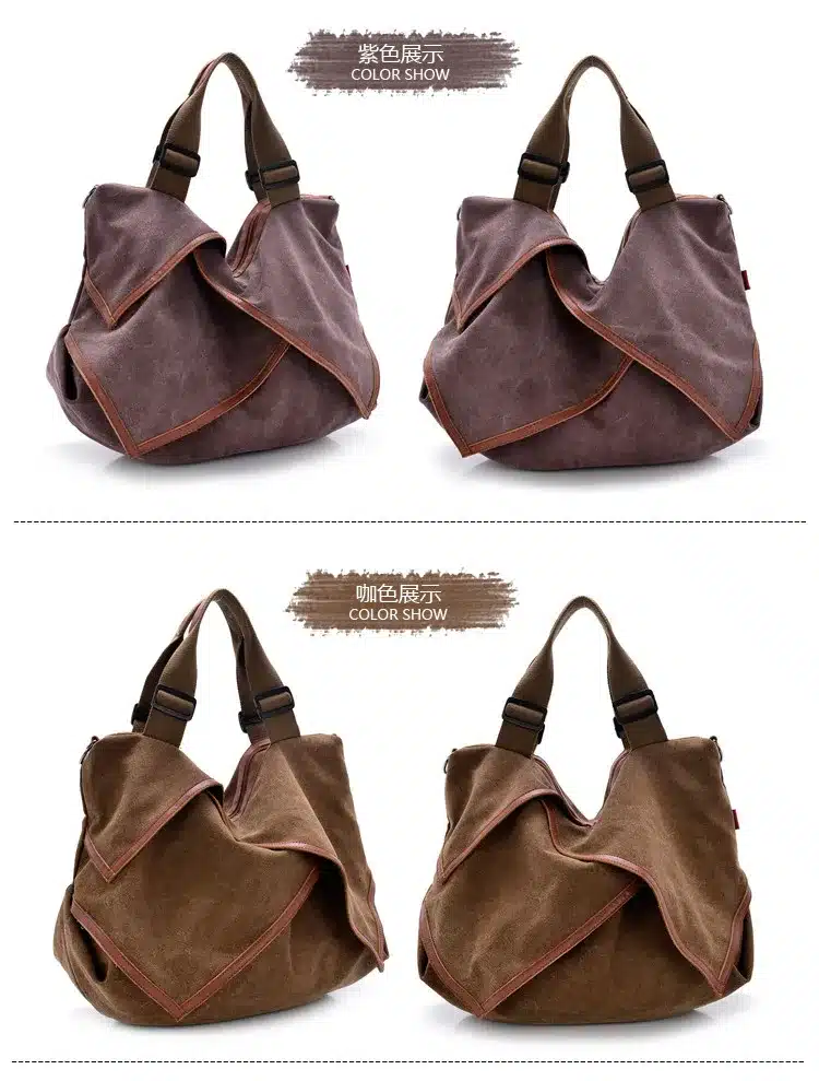 High Quality Big Women Canvas Handbag Shoulder Bags Stylish Casual Women Bag for Travel Lady Crossbody Bag Messenger Bags 18