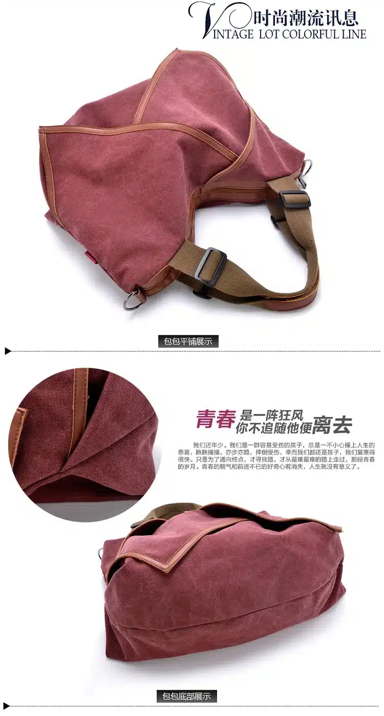 High Quality Big Women Canvas Handbag Shoulder Bags Stylish Casual Women Bag for Travel Lady Crossbody Bag Messenger Bags 21